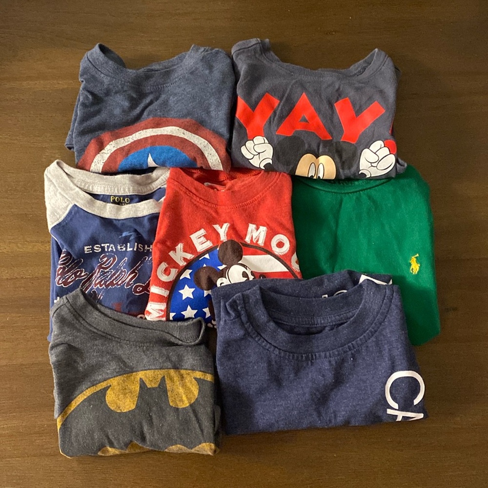 (7) 3T Calvin Klein Polo Ralph Lauren Old Navy Tees Bundle